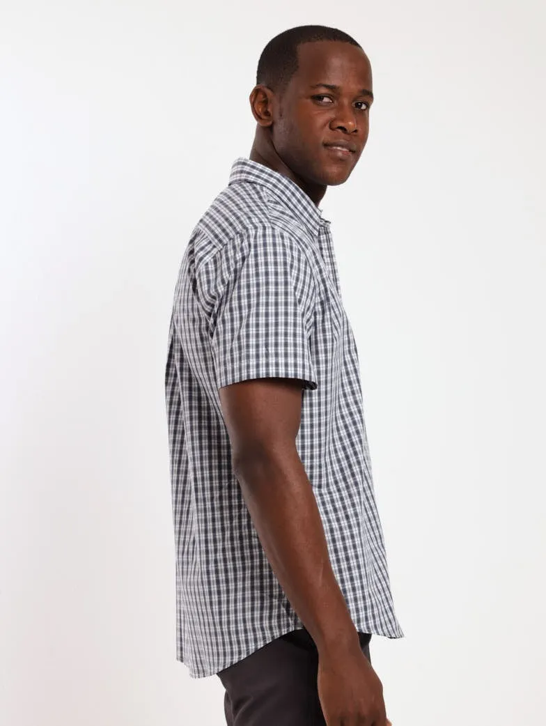 Men's Check Woven Pocket Shirt - Grey