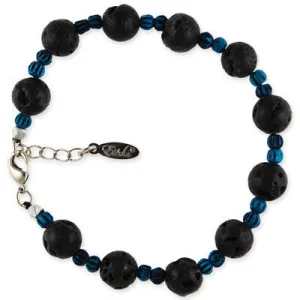 Mens Double Silver Faceted Bead Mens Bracelet on Grey Waxed Linen