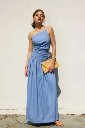 Merian Drop Waist Ruched Maxi Dress