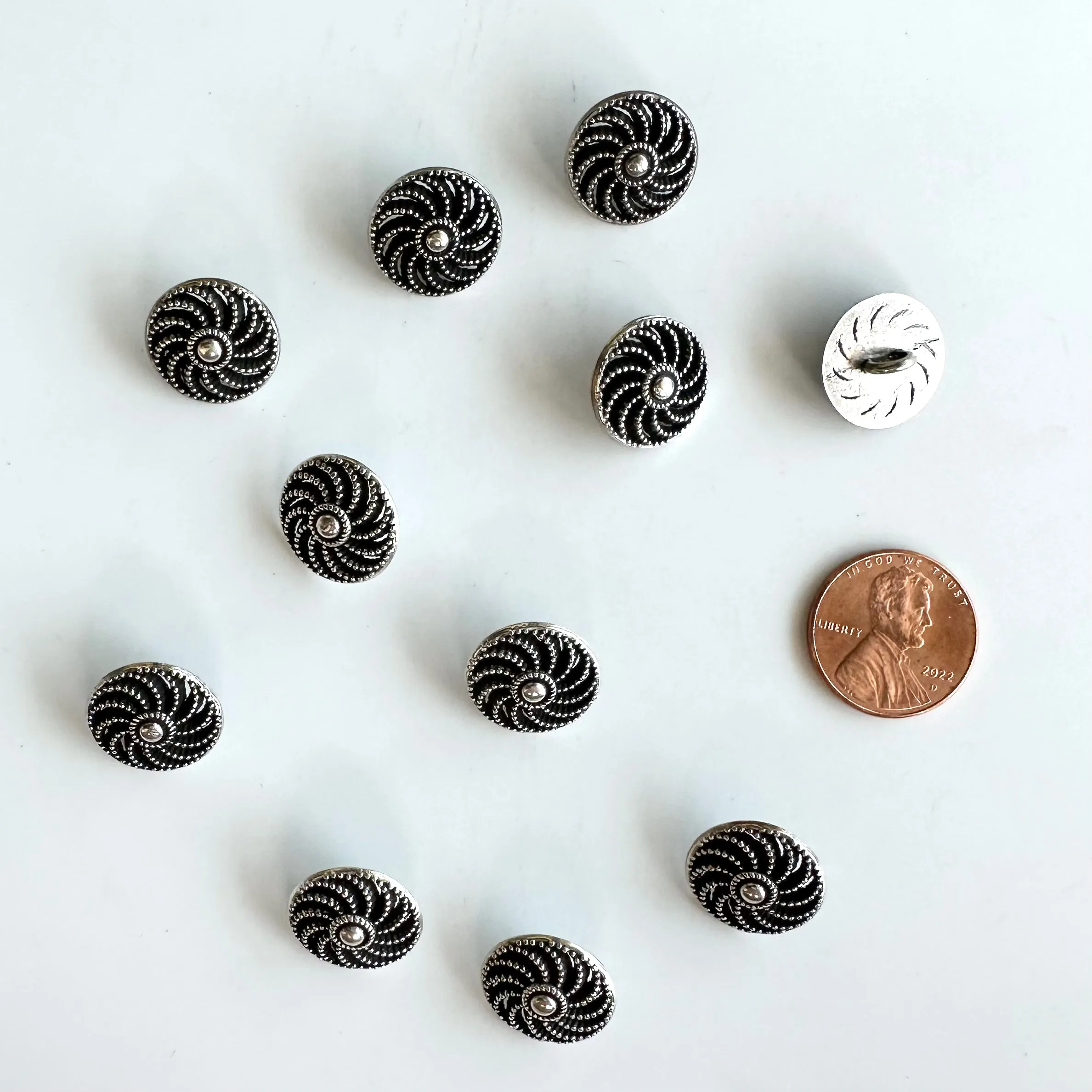 Metal Buttons under 5/8 inch