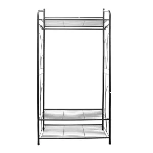 Metal Open Wardrobe Simplicity Clothes Rack Garment Storage Hanger Shoe Organise