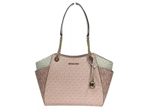 Michael Kors Jet Set Large Chain Shoulder Tote Bag Powder Blush Multi