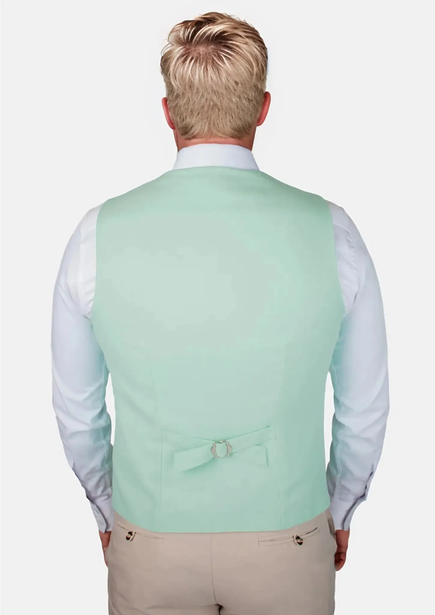Mint Green Linen Blend Vest