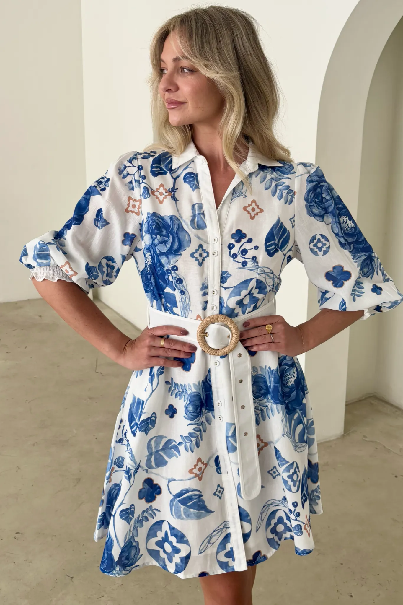 MONARCH SHORT DRESS BLUE