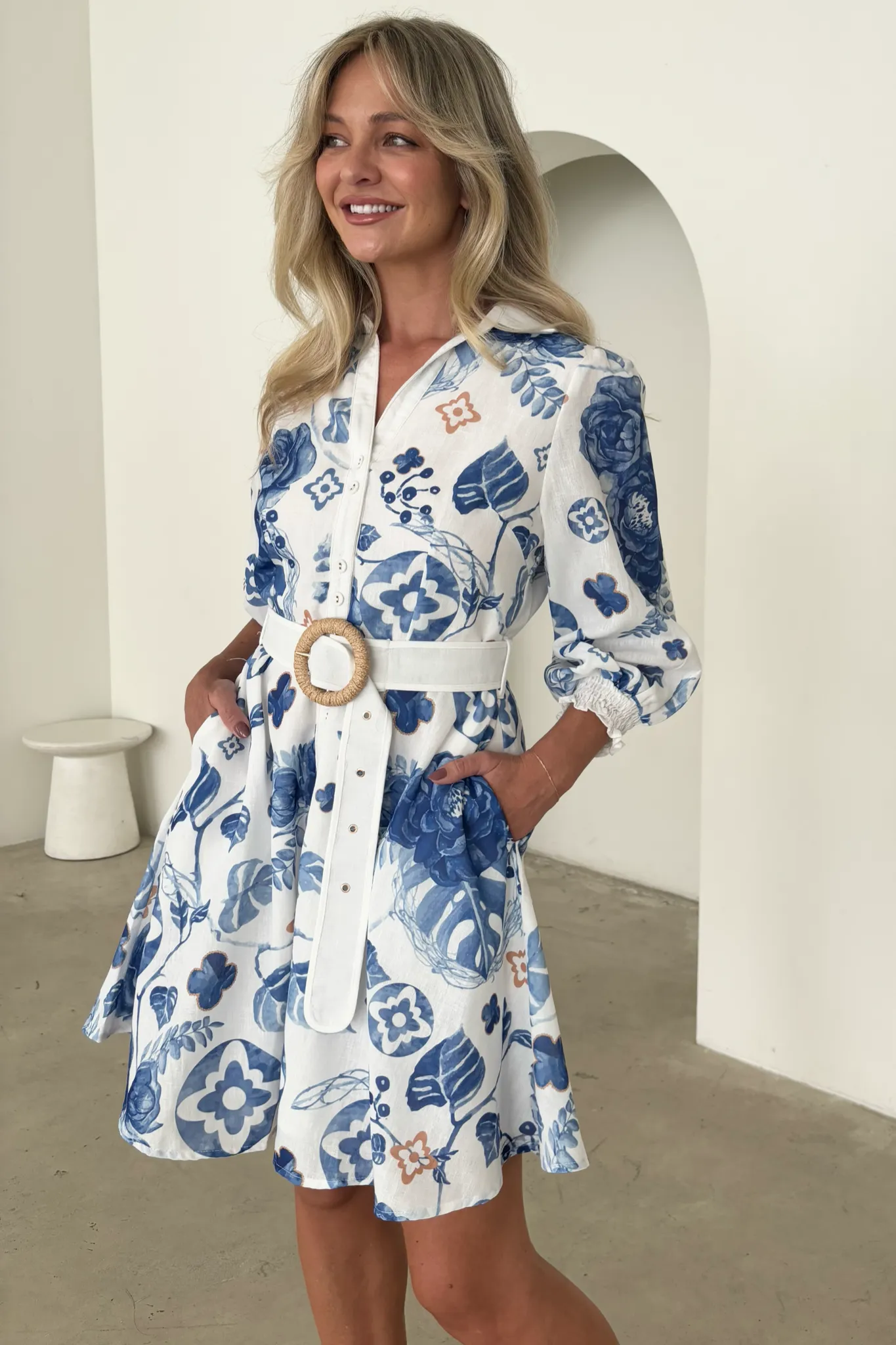 MONARCH SHORT DRESS BLUE