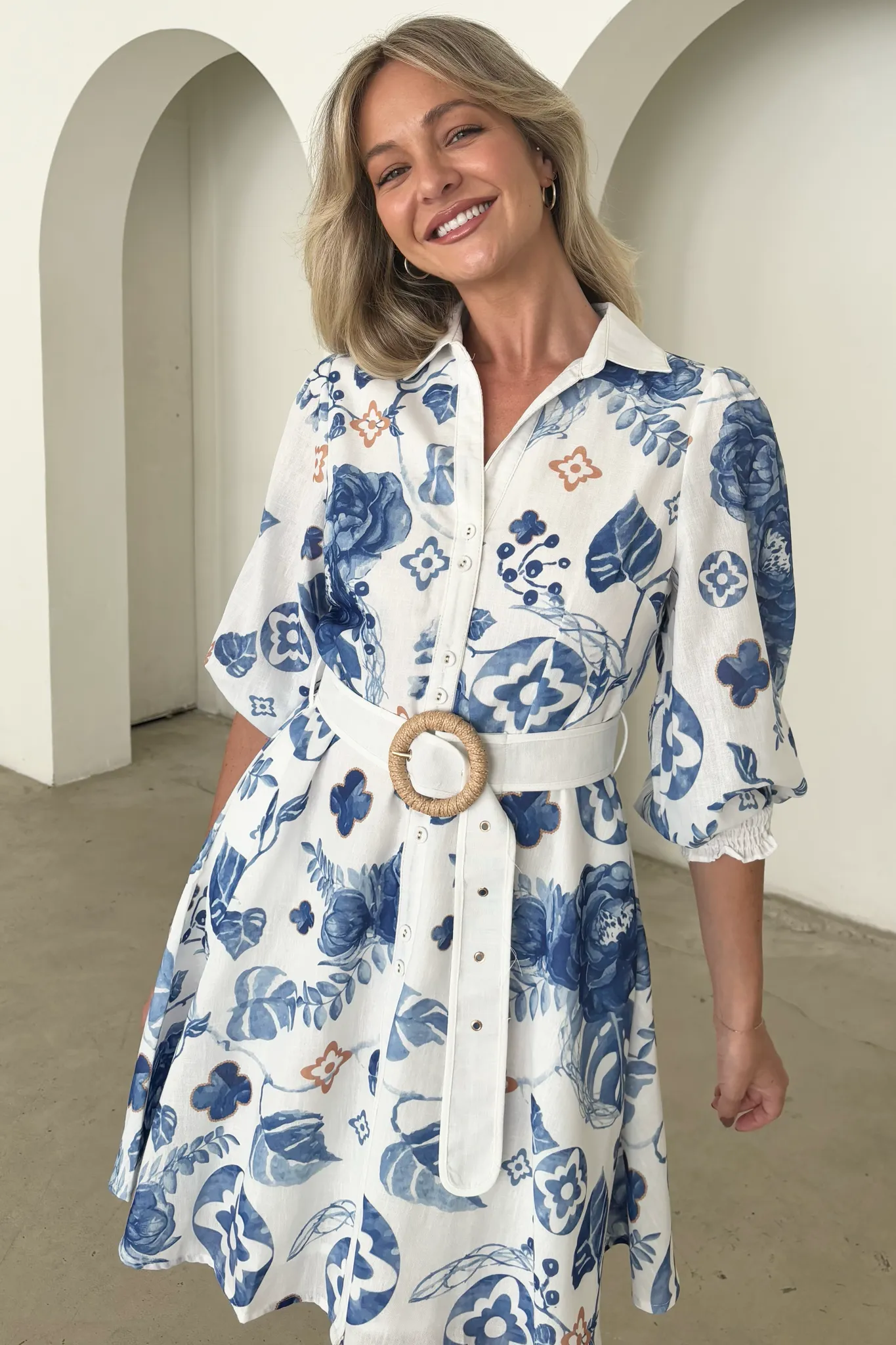 MONARCH SHORT DRESS BLUE