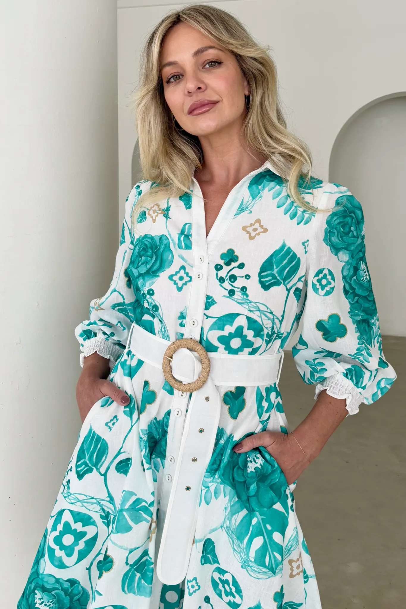 MONARCH SHORT DRESS GREEN