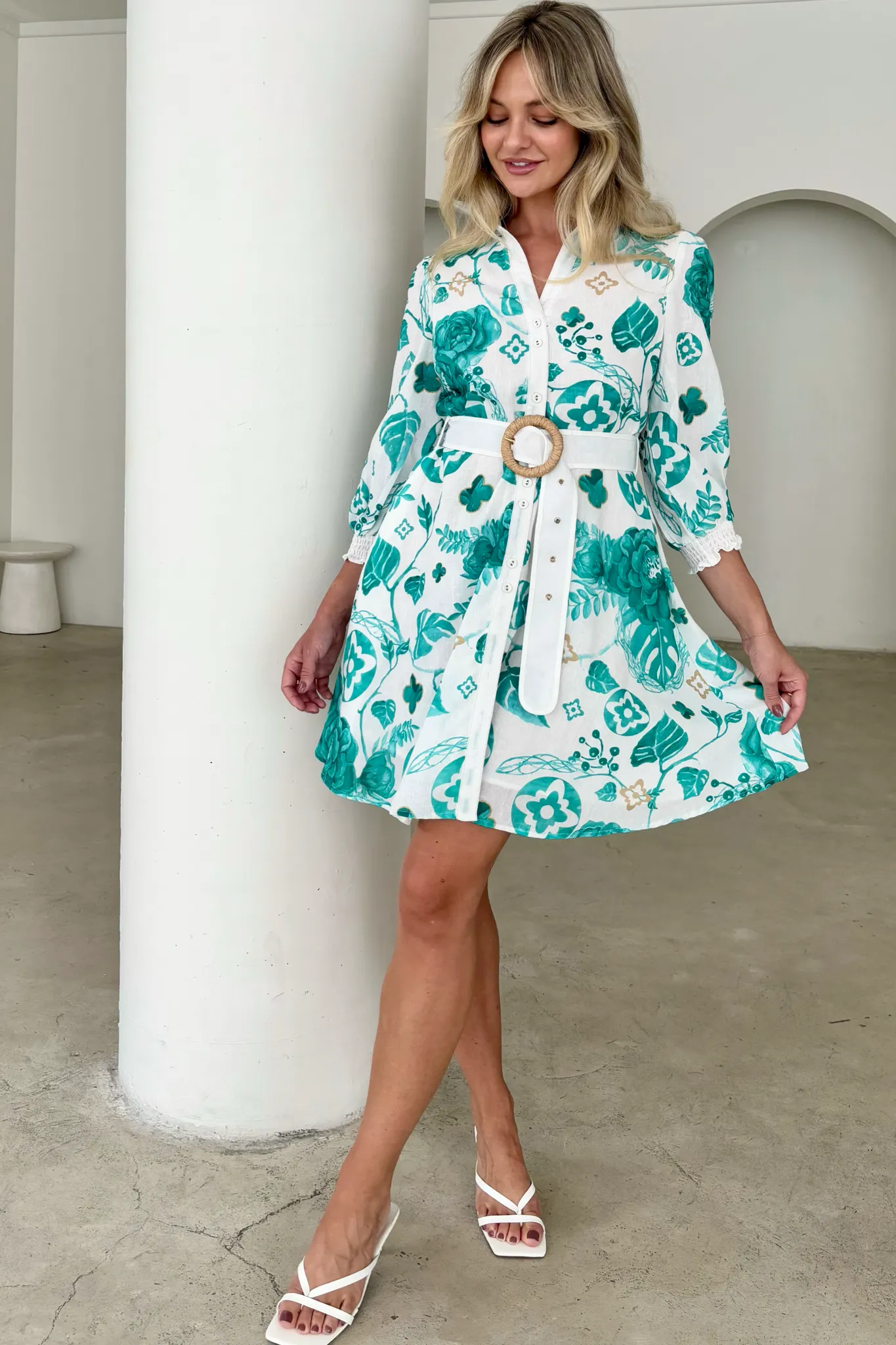 MONARCH SHORT DRESS GREEN