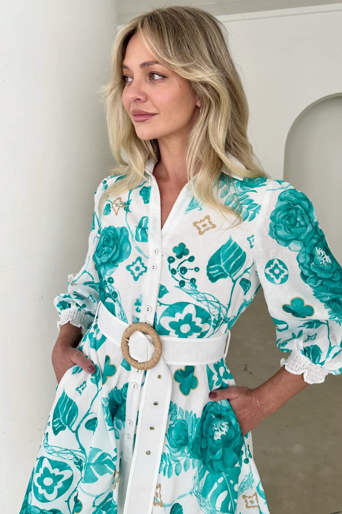 MONARCH SHORT DRESS GREEN