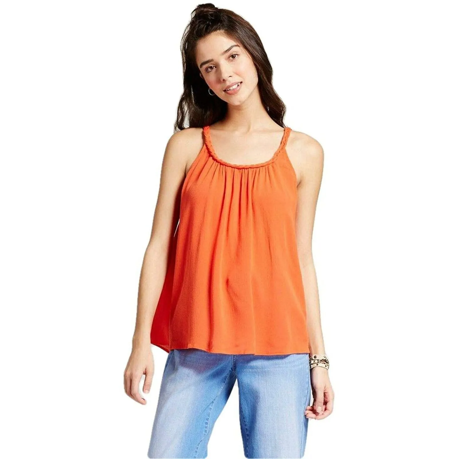 Mossimo Women's Woven Braided Tank Top Blouse