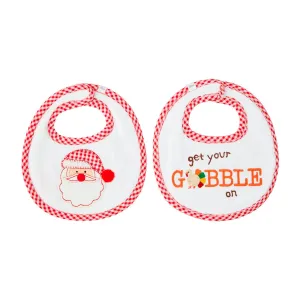 Mud Pie Reversible Thanksgiving & Christmas Bibs