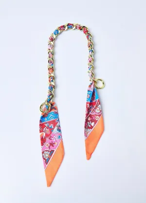 Multifunctional bag chain, floral scarf