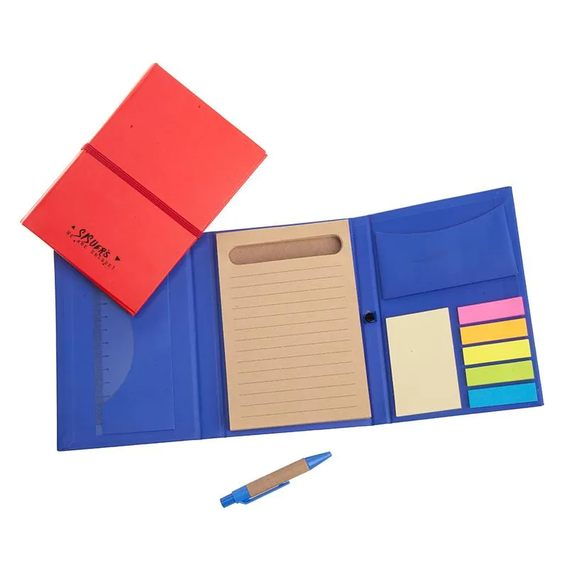 Multifunctional Eco-Friendly Notepad Set With Elastic Band Closure