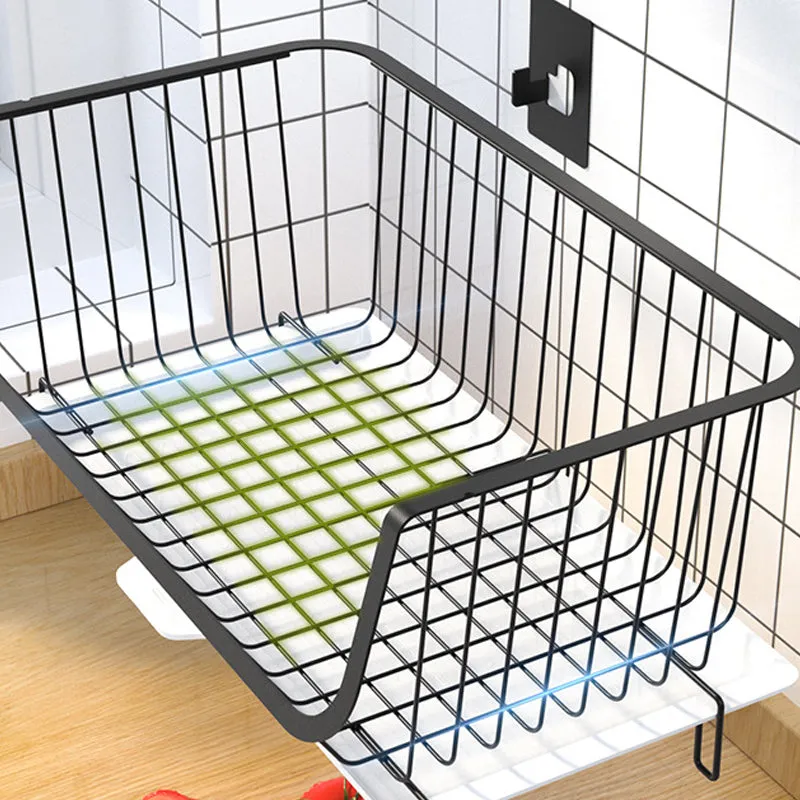 Multifunctional Kitchenware Metal Multilayer Condiment Storage Basket