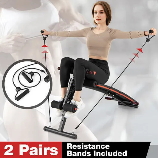 Multifunctional Sit up Bench 4 Position Adjustable Metal Workout Bench - Color: