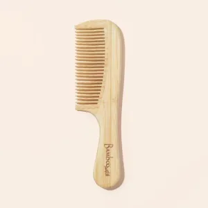 Natural Bamboo Comb with Handle