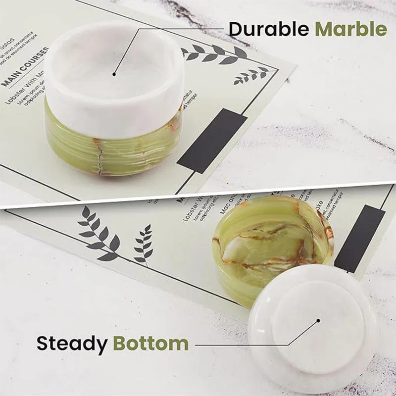 Natural Marble Sauce Cups - Dipping Bowl Cup Set