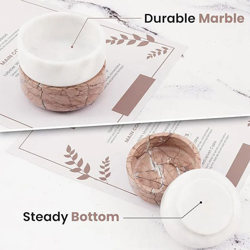 Natural Marble Sauce Cups - Dipping Bowl Cup Set