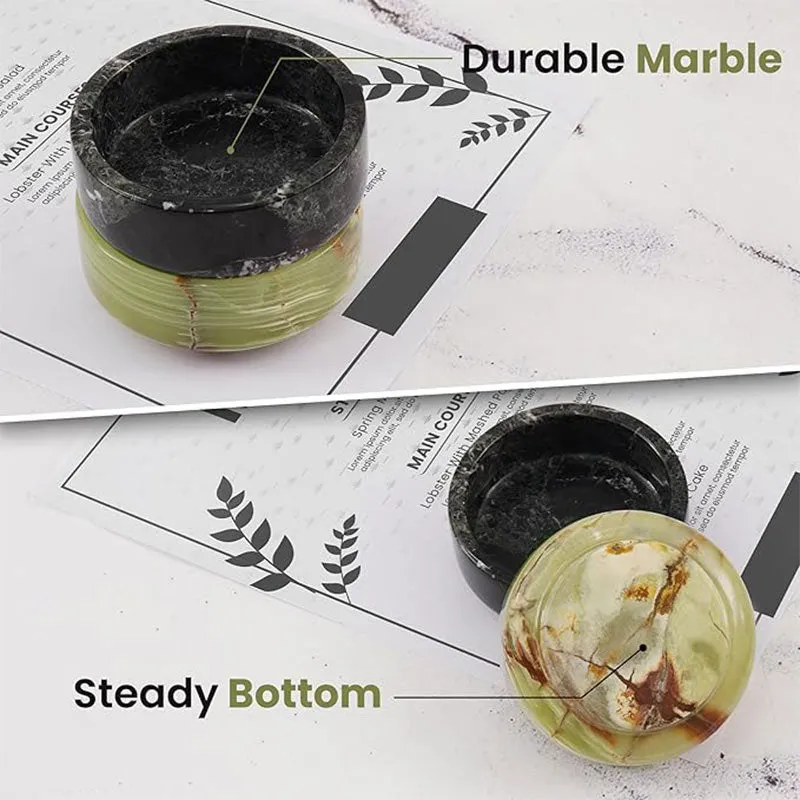 Natural Marble Sauce Cups - Dipping Bowl Cup Set