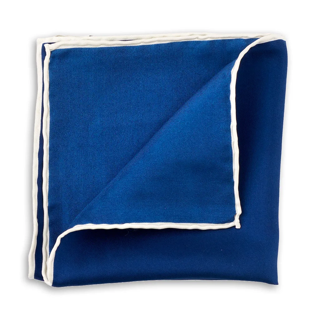 Navy Blue Silk Pocket Square