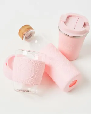 Neon Kactus Pink Reusable Bottle & Coffee Cups Set