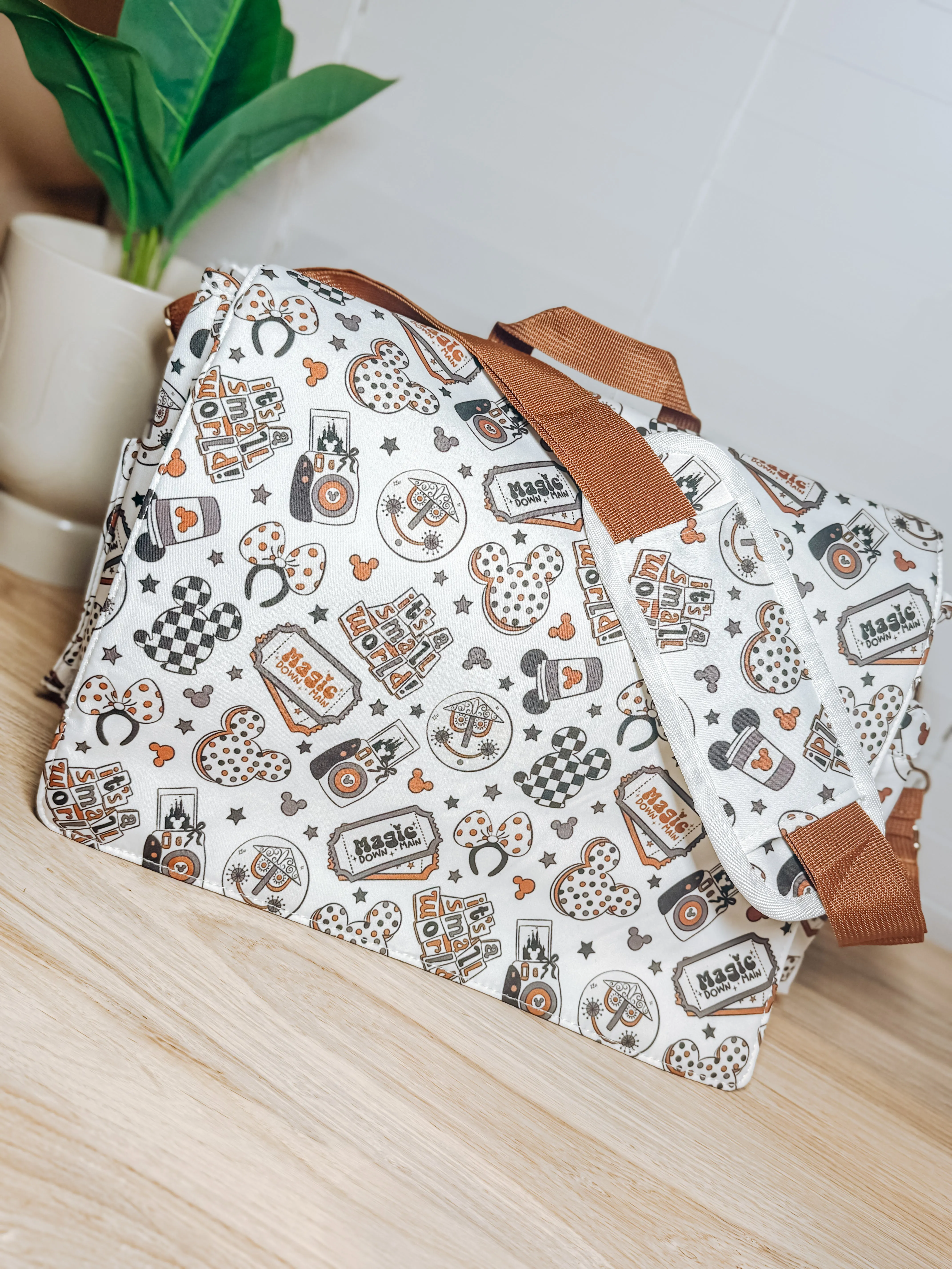 *Neutral Park Days* Stroller Caddy/Diaper Bag