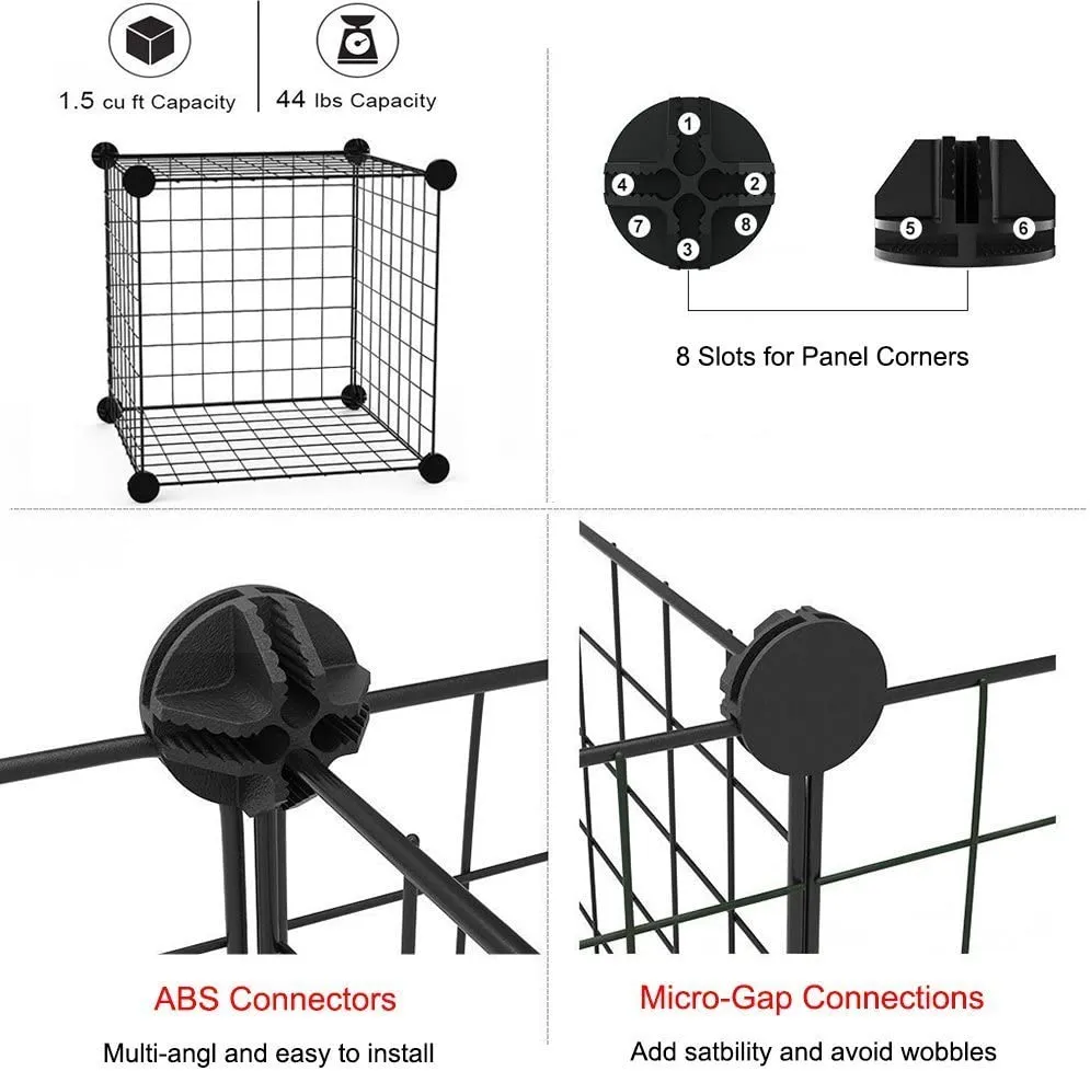 New in box! Multi functional Item! Use as Storage Cubes or Wire Play Yard for your Pets! Pieces can be attached many ways!