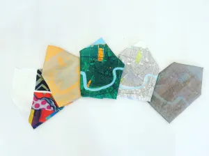 New Orleans Map Silk Pocket Squares