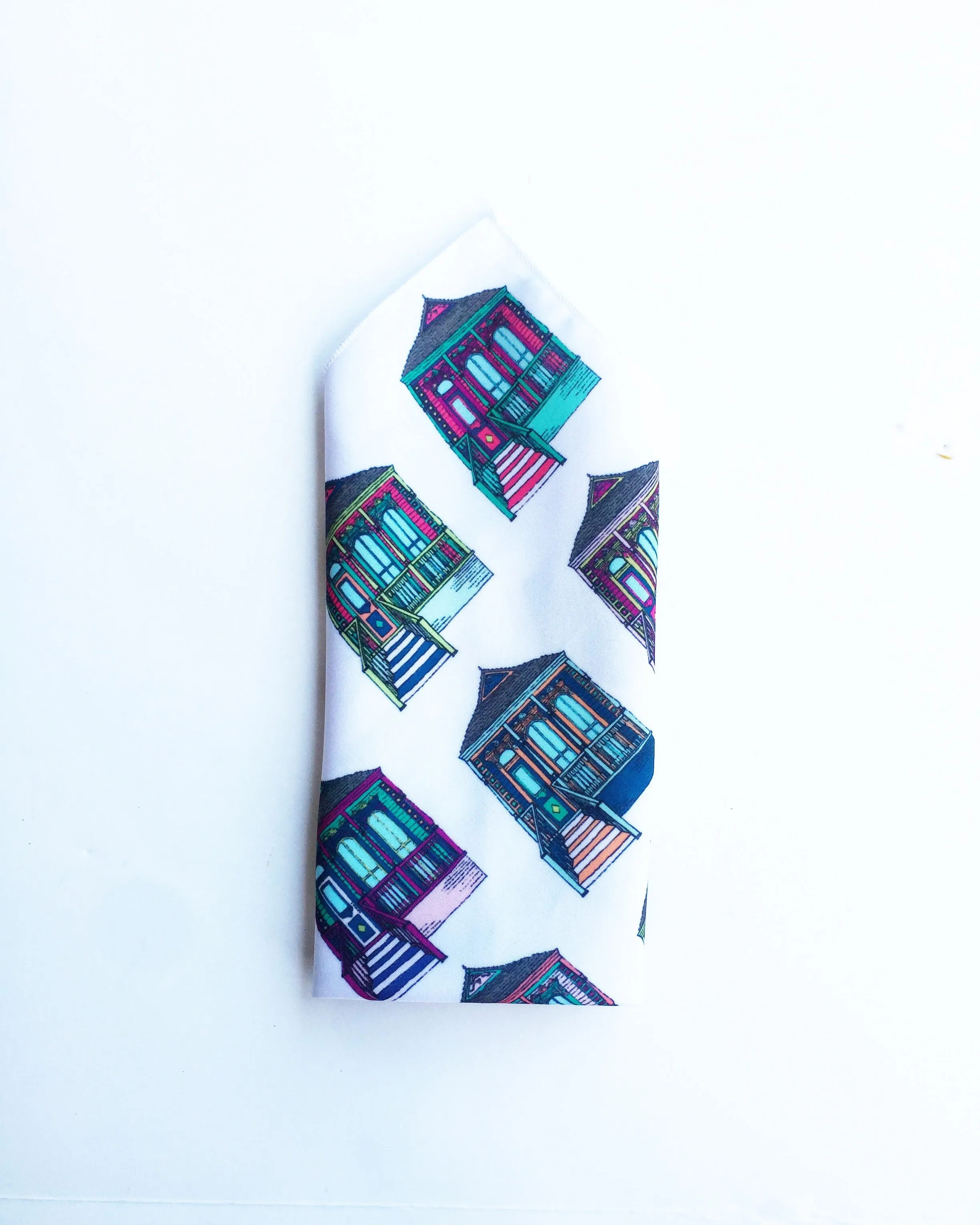 New Orleans Map Silk Pocket Squares