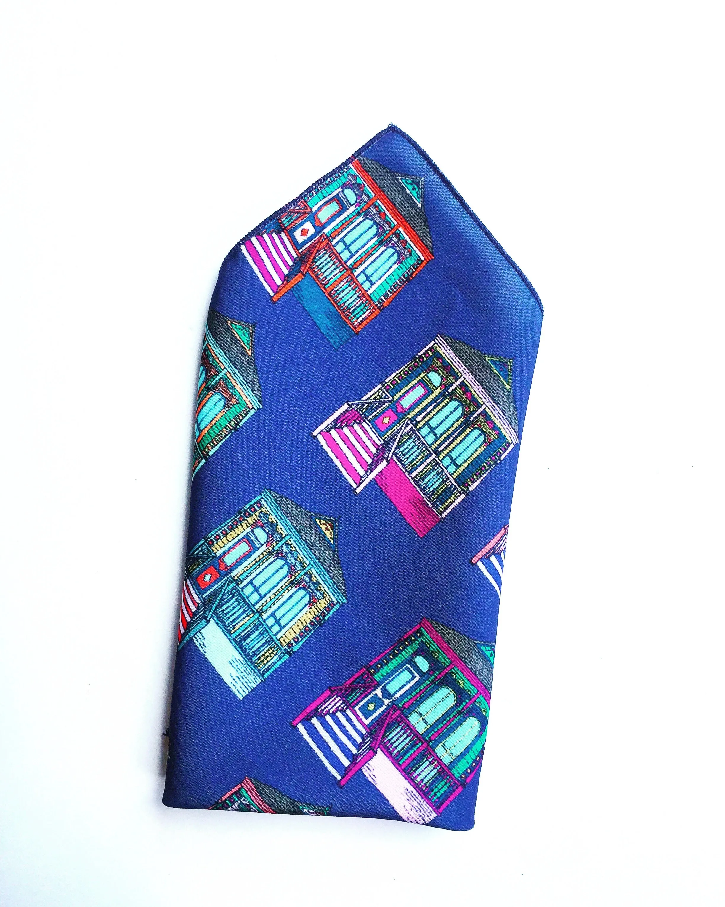 New Orleans Map Silk Pocket Squares