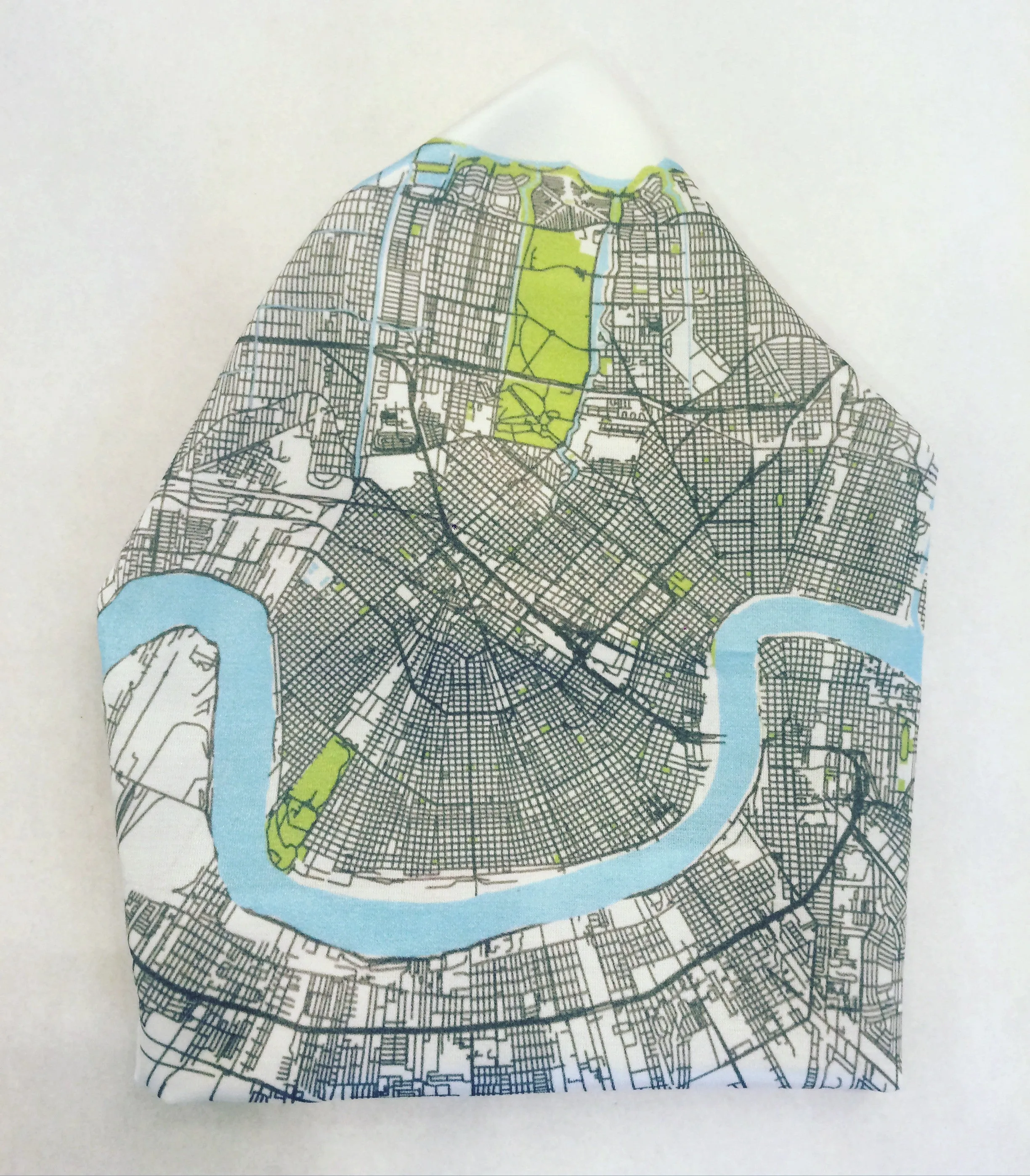 New Orleans Map Silk Pocket Squares
