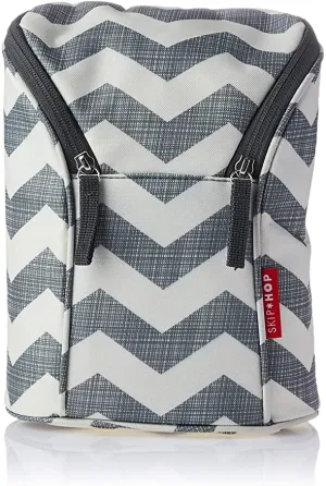 New Skip Hop Insulated Breastmilk Cooler And Double Baby Bottle Bag, Chevron