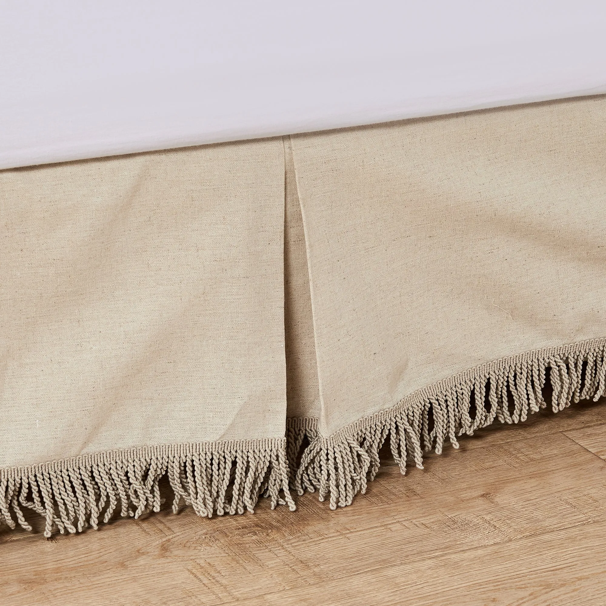 Nina Hessian Tassel Dust Ruffle