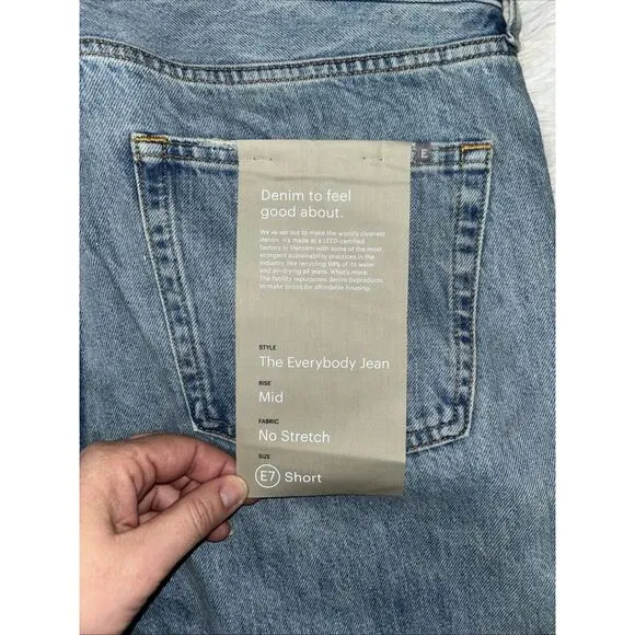 NWT Everlane The Everybody Jean Size E7 Short