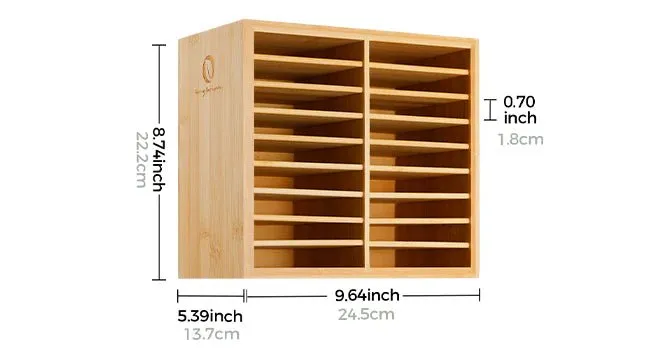 Ohuhu Organizador 100% bamboo para marcadores - Capacidad hasta 126 marcadores
