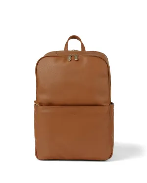OiOi - Multitasker Nappy Backpack - Chestnut Brown Vegan Leather
