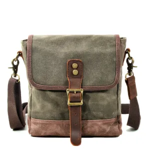 Olive Green waxed Canvas Purse Shoulder Bag