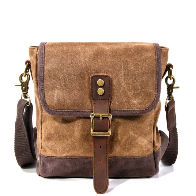 Olive Green waxed Canvas Purse Shoulder Bag