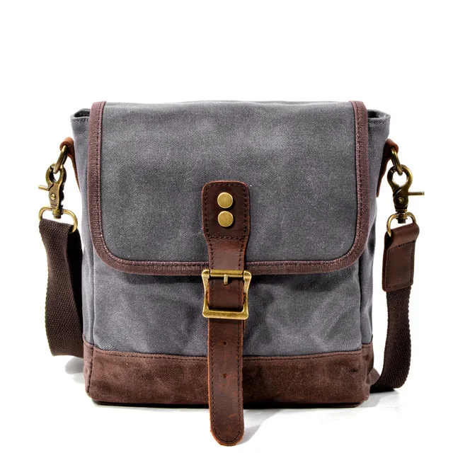 Olive Green waxed Canvas Purse Shoulder Bag