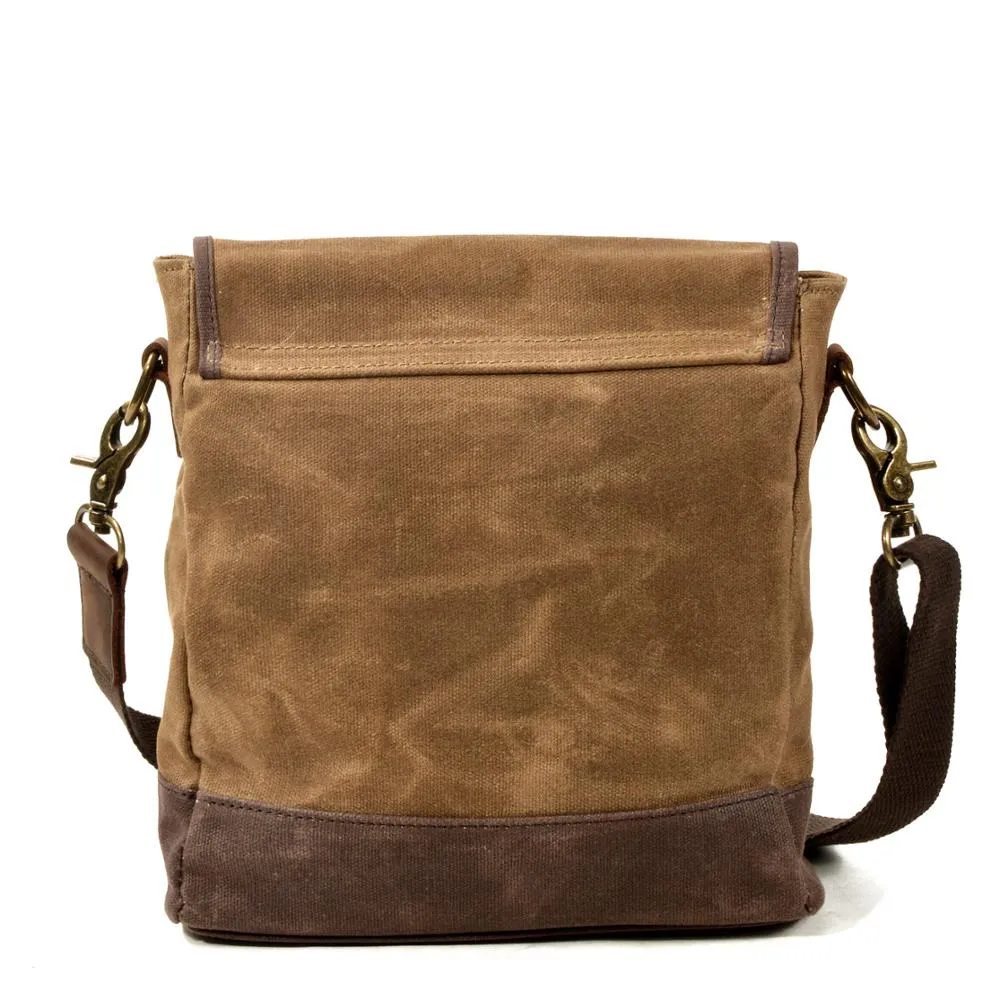 Olive Green waxed Canvas Purse Shoulder Bag