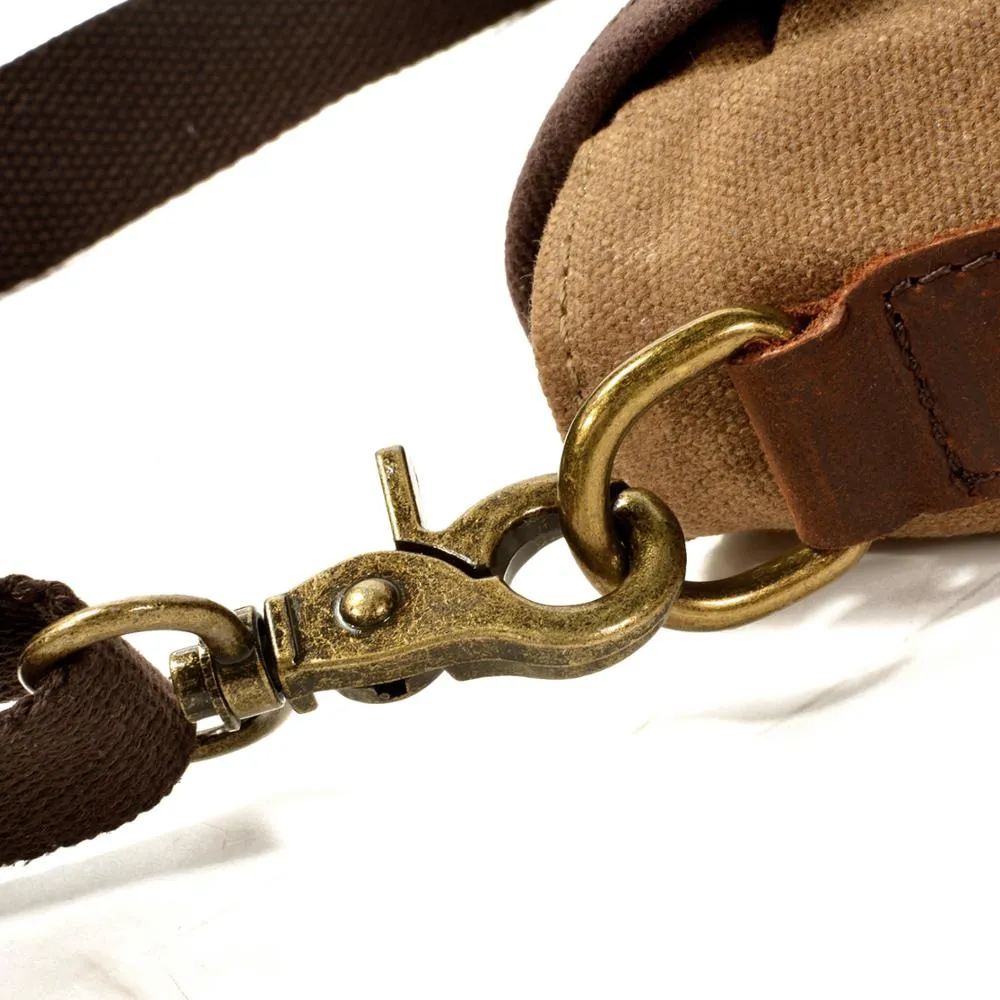 Olive Green waxed Canvas Purse Shoulder Bag