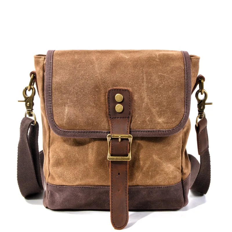 Olive Green waxed Canvas Purse Shoulder Bag