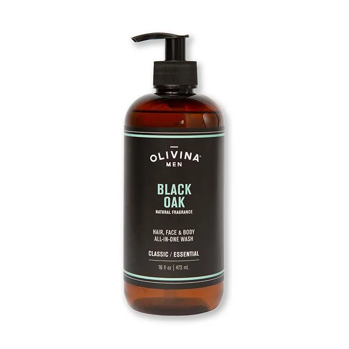Olivina Men Black Oak All-in-One Body Wash 16 oz