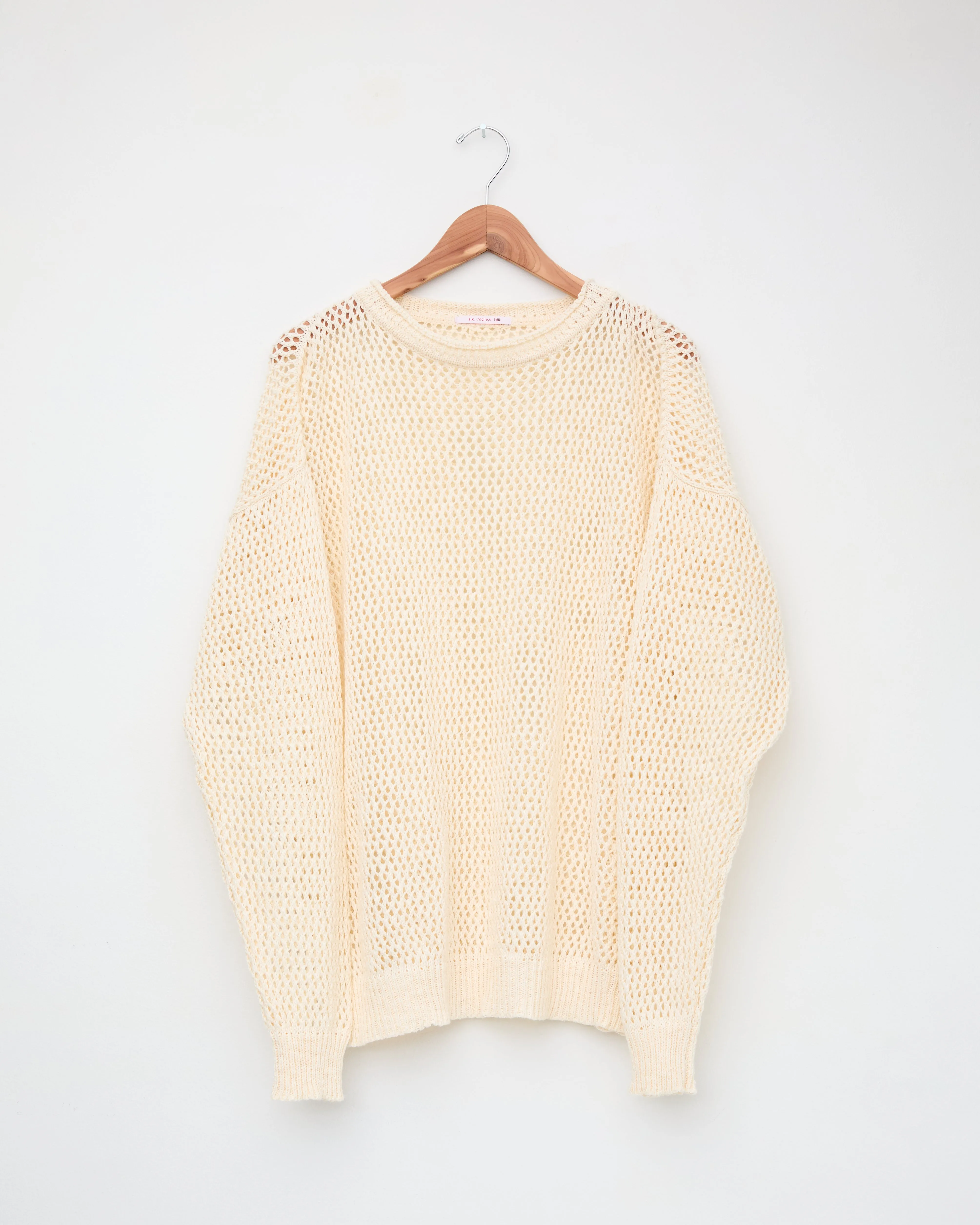 Open Knit Sweater, Natural