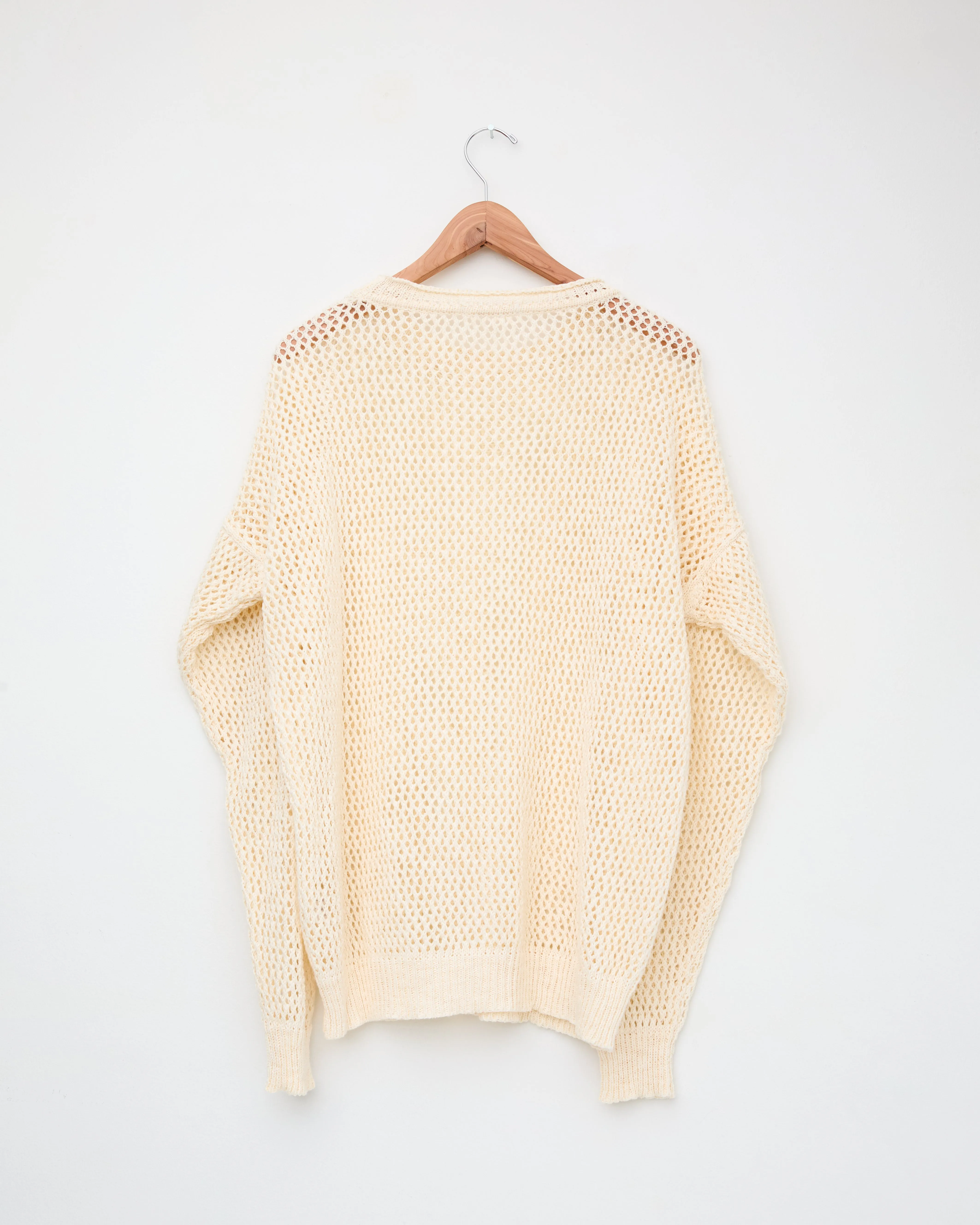 Open Knit Sweater, Natural