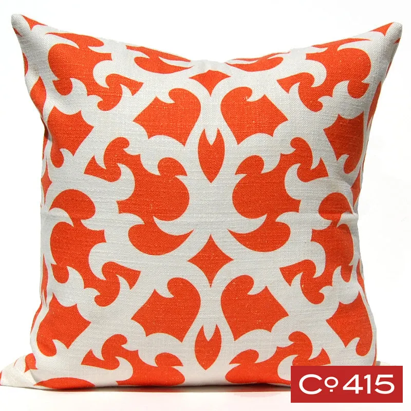 Open Trellis Pillow - Orange