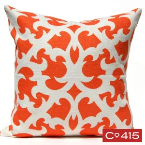 Open Trellis Pillow - Orange