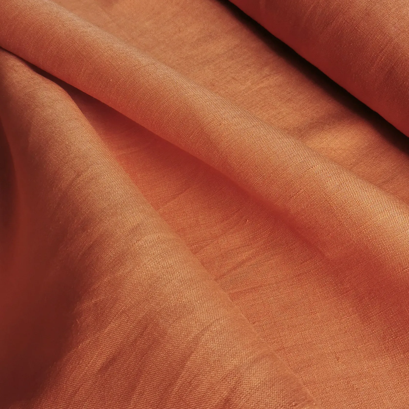 Orange (180) plain colour linen 150gsm