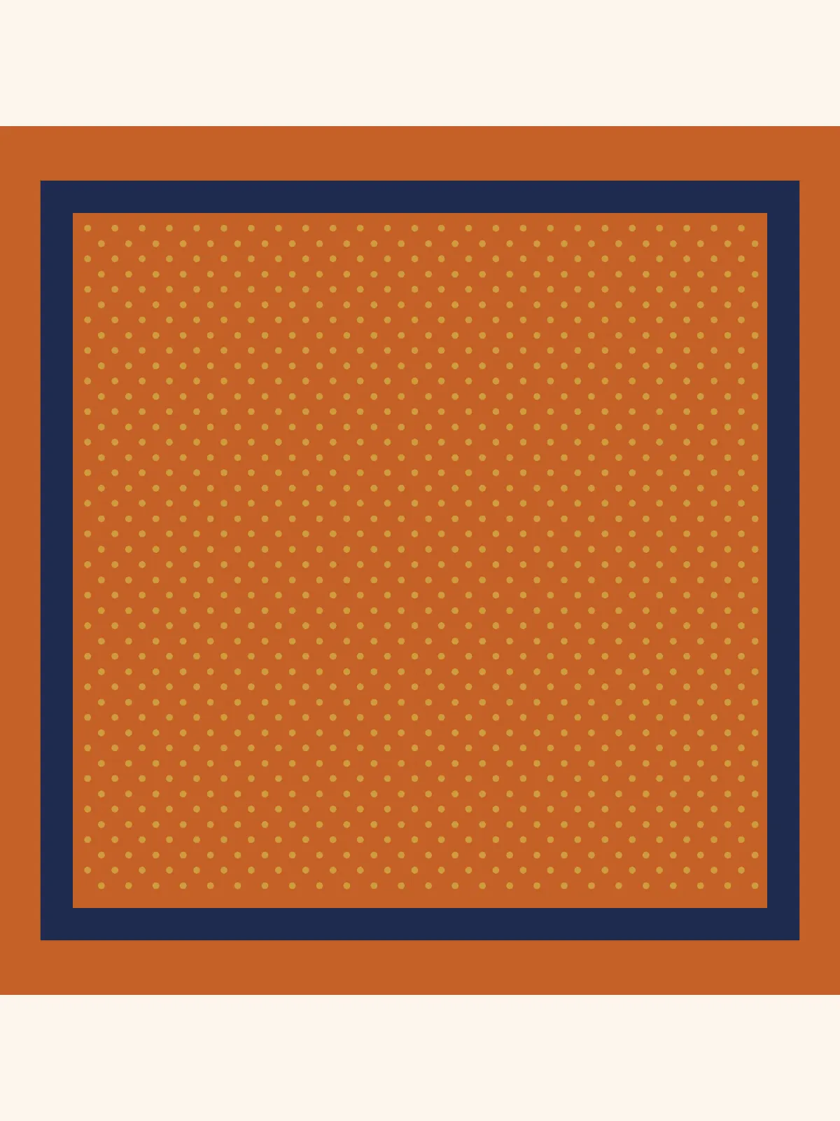 Orange Polka Silk Pocket Square