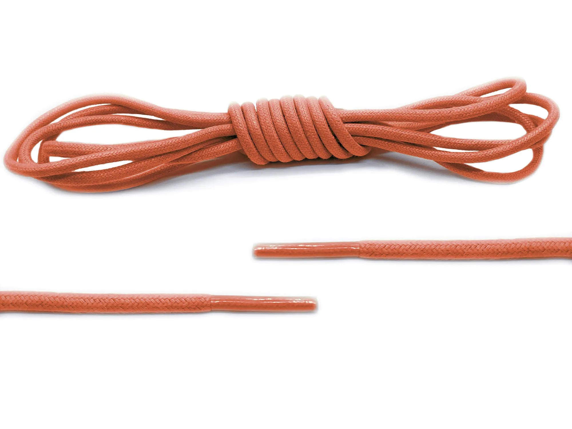 Orange Round Waxed Laces